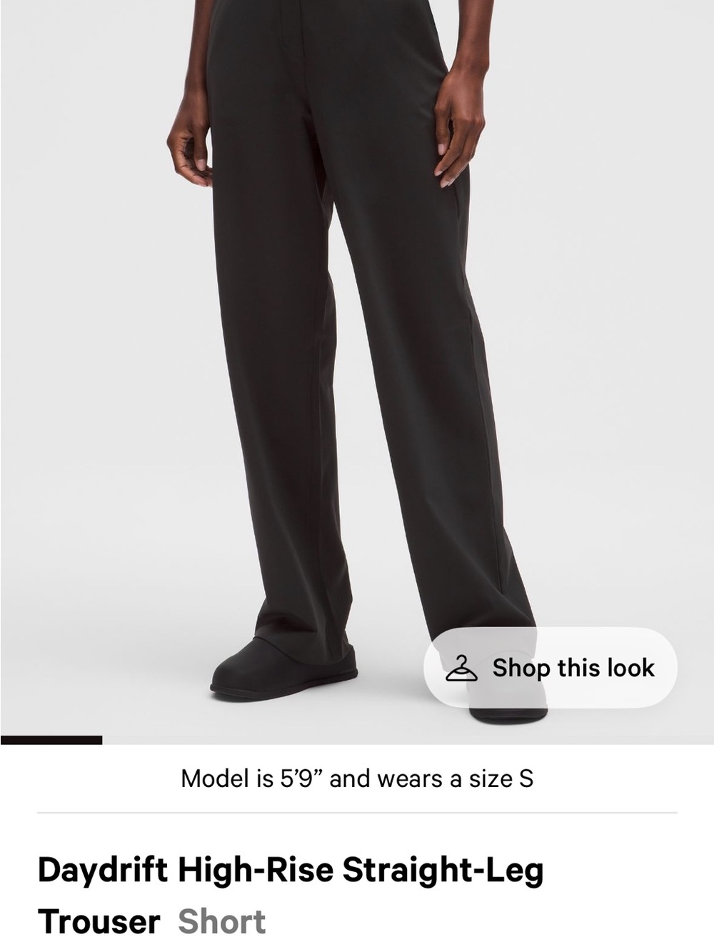 lululemon Daydrift High-Rise Straight-Leg Trouser - Black - short length